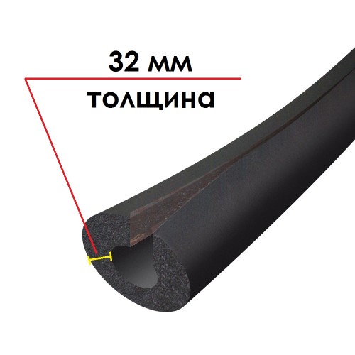 Трубка K-FLEX 32x076-1 ST IN CLAD black